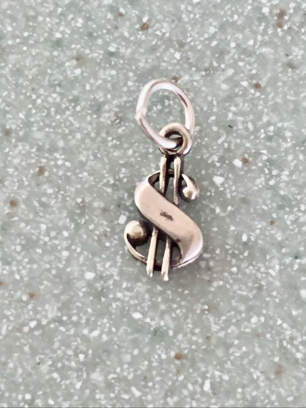 Dollar Sign Sterling Silver Jewelry Charm #money